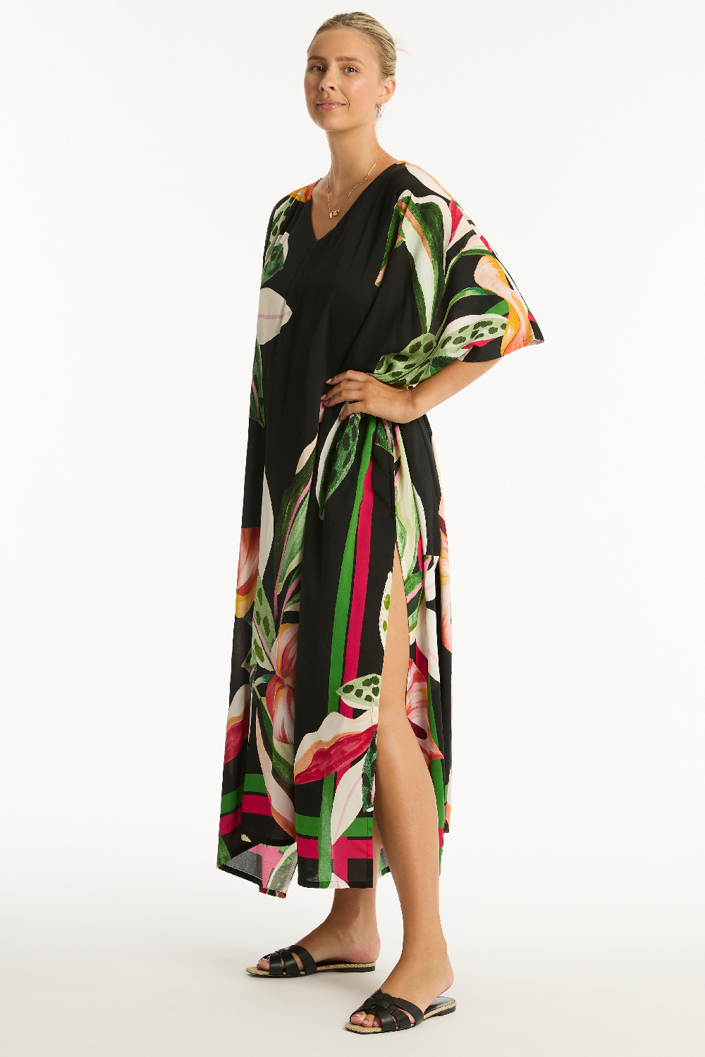 SL9128SD-SUNDOWN-MAXI-KAFTN